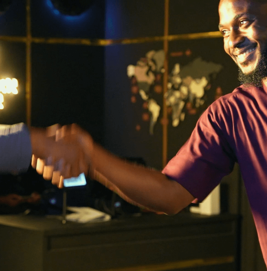 Group of men socializing