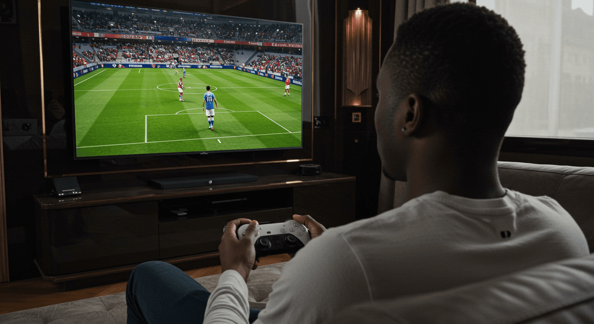 People playing video games in a tournament setting